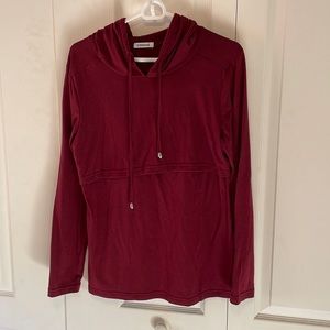 Burgundy nursing hoodie - size small